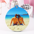 custom printed blank girl photo keychain personalized,pop laser advertising printing women mirror keychain